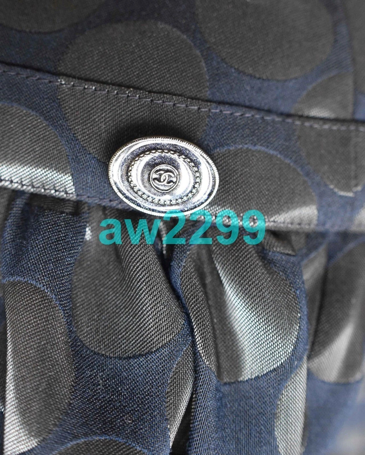 Chanel 14P $5850 Nwt Authentic Most Wanted 2014 Polka Dot Dress 36 Cc Logo Navy