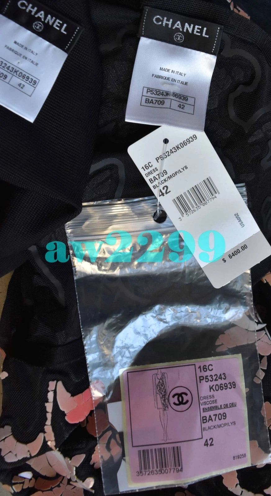 Chanel 16C Nwt $6,400 2016 Runway 2 Piece Embellished Dress 42 40 38 Cc Logo New