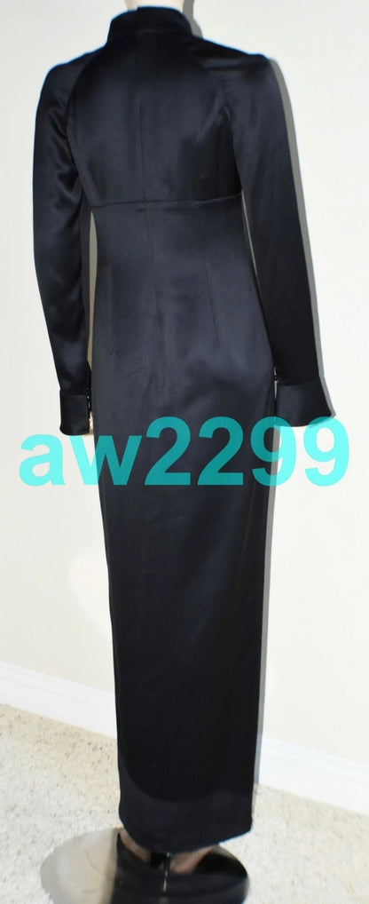 EXQUISITE NWT CHANEL EVENING MAXI RUNWAY DRESS NEW 40 BLACK