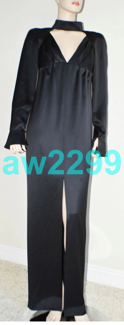 EXQUISITE NWT CHANEL EVENING MAXI RUNWAY DRESS NEW 40 BLACK
